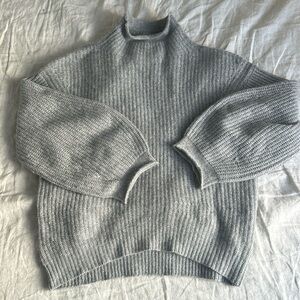 White and Warren grey sweater